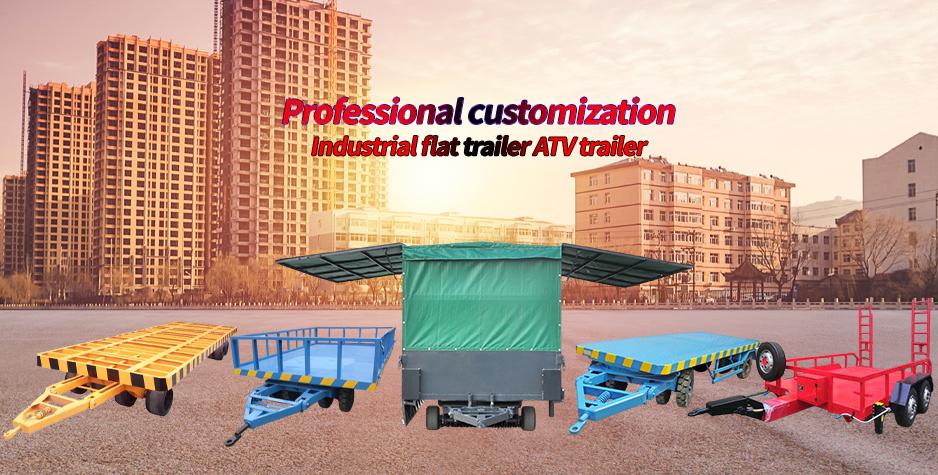 Industrial flat trailer